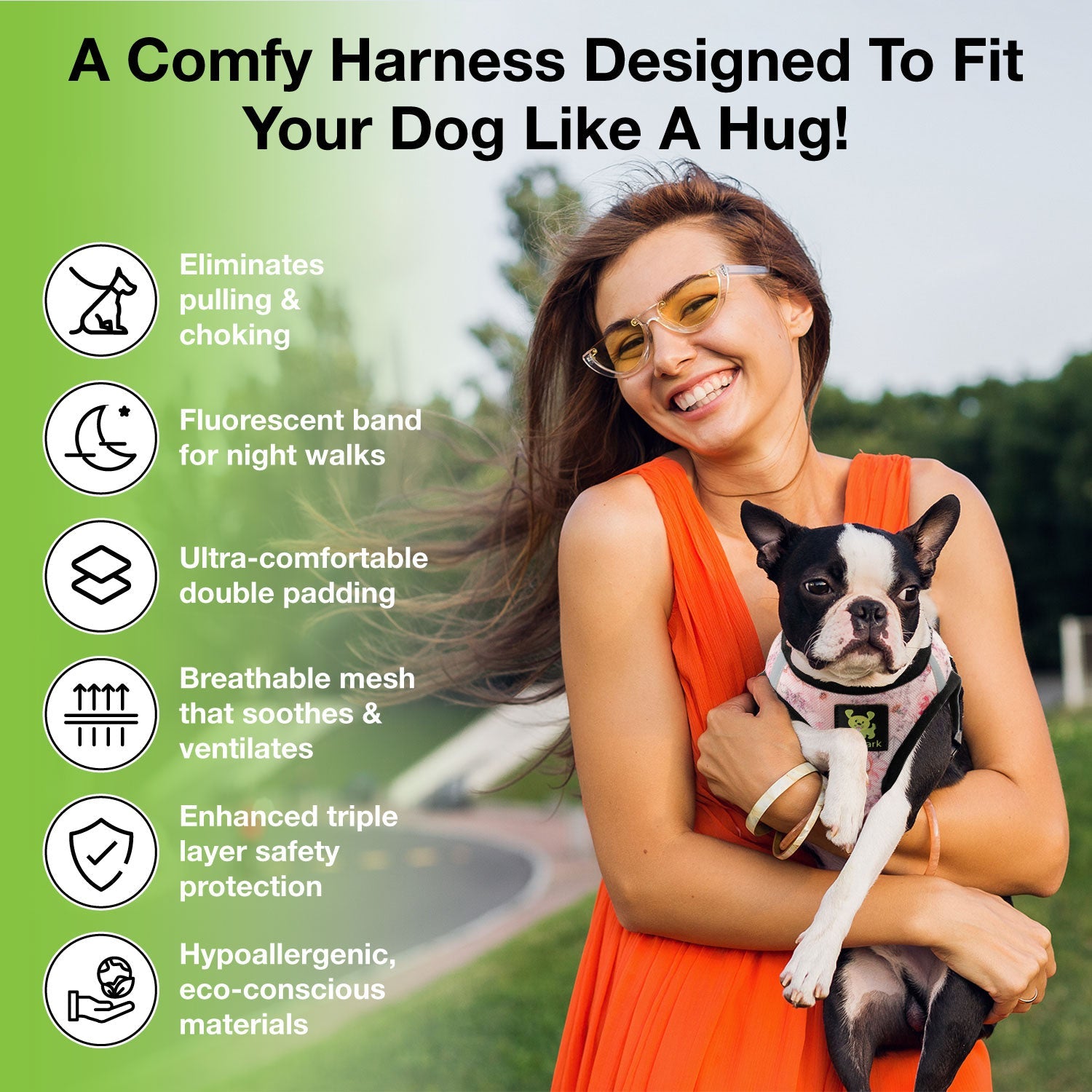 Dog Harness EcoBark Step In Harness XXXS to Small Breeds- - gallery product image for dog harness