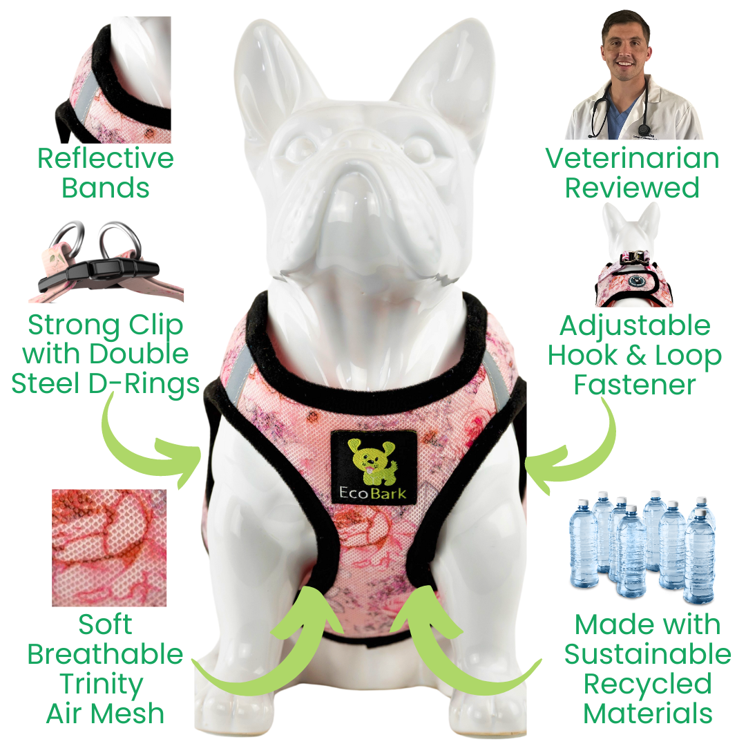 Dog Harness EcoBark Step In Harness XXXS to Small Breeds- - close up product image for dog harness