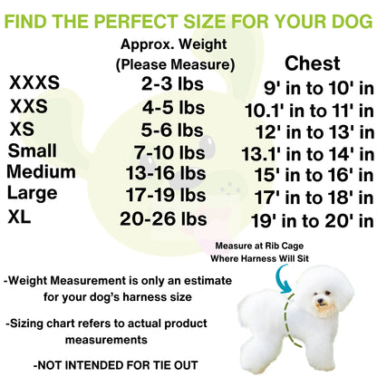 EcoBark Step In Dog Harness by Purrfect Pet Kingdom in vibrant color, ideal for XXXS to small breeds (2-3 lbs), eco-friend...