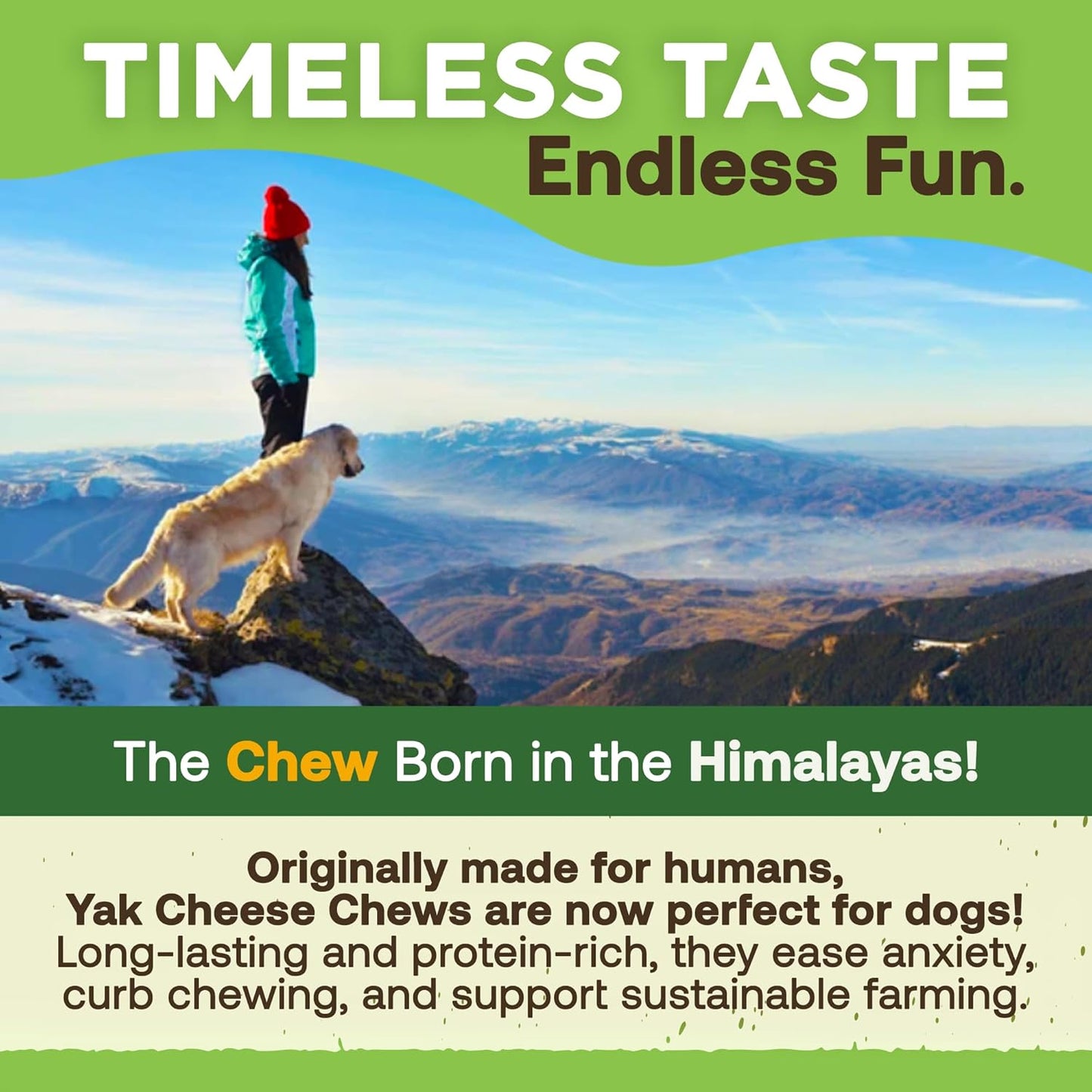 WooF WooF MeoW MeoW Yak Cheese Chews, long-lasting healthy chews for small dogs, perfect for curbing anxiety