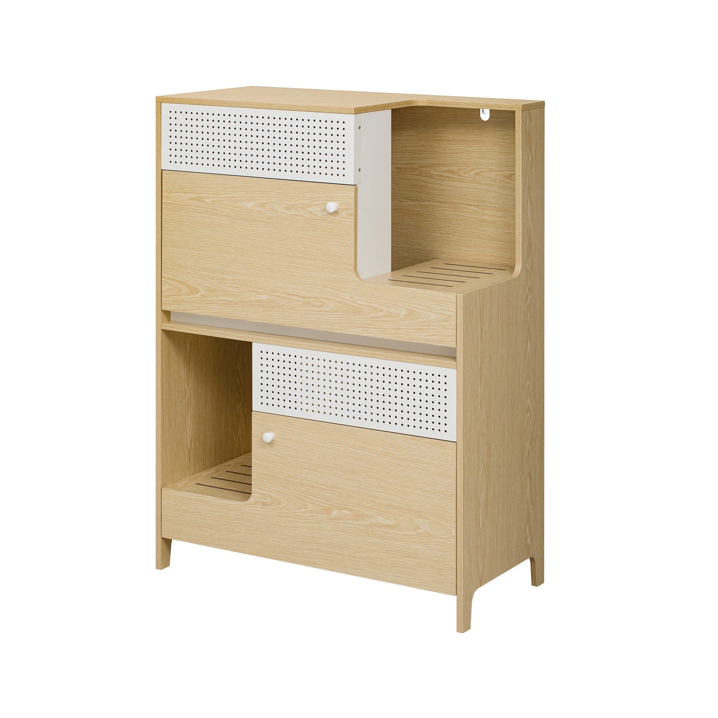 Furniture Style Multi-Use Natural Cat Litter Box House with