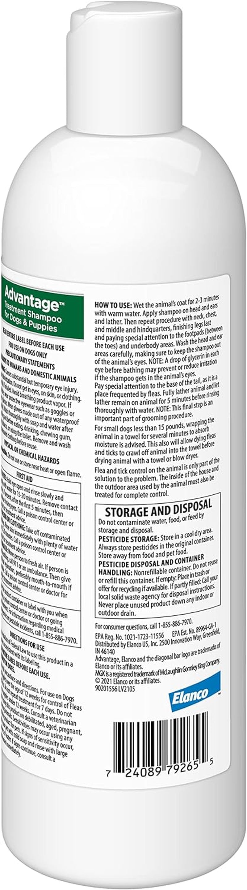 Purrfect Pet Kingdom Flea & Tick Shampoo bottle, labeled as the best tick shampoo for adult dogs.