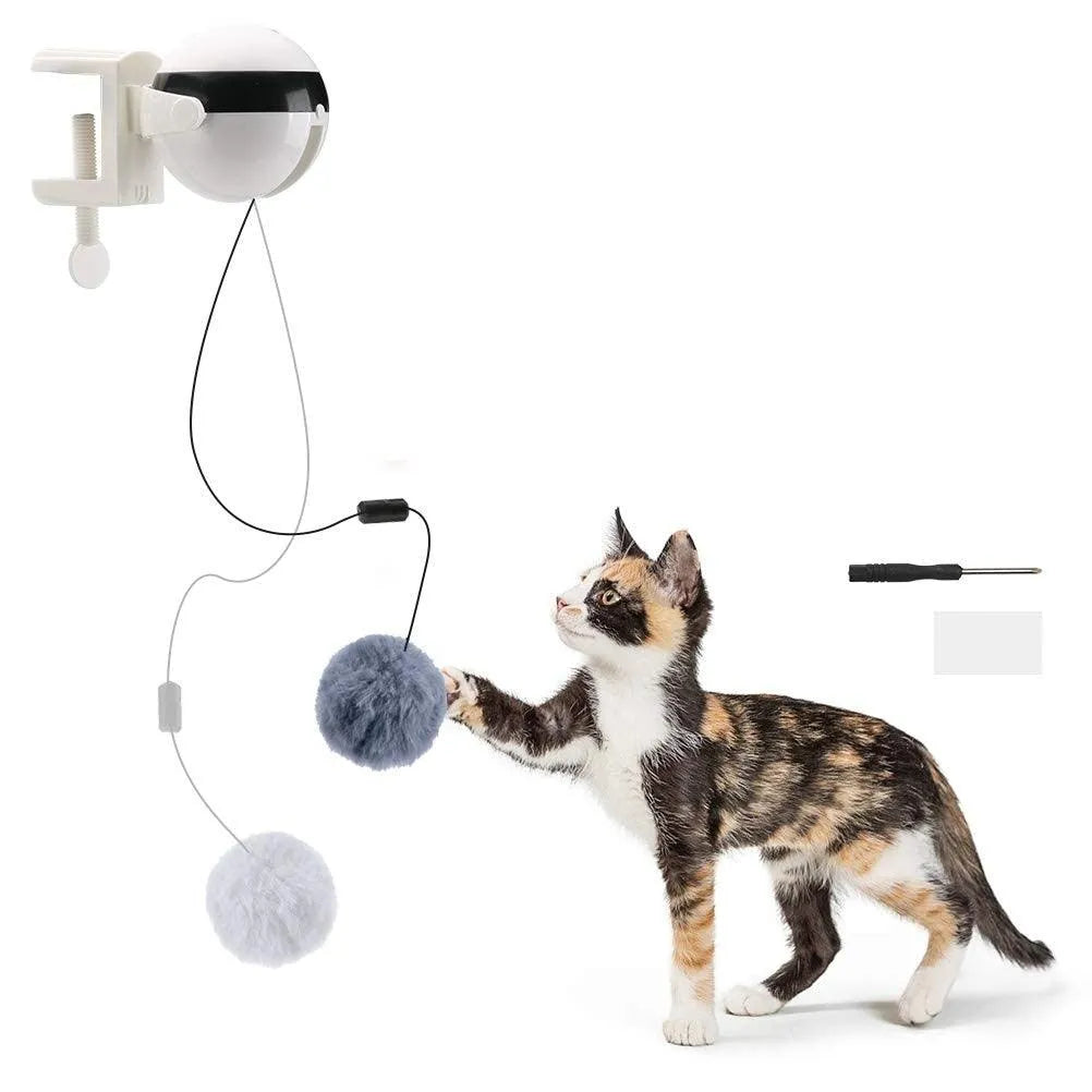 Electric Automatic Lifting Motion Cat Toy Puzzle by Stevvex in white, designed for interactive play and exercise for cats.