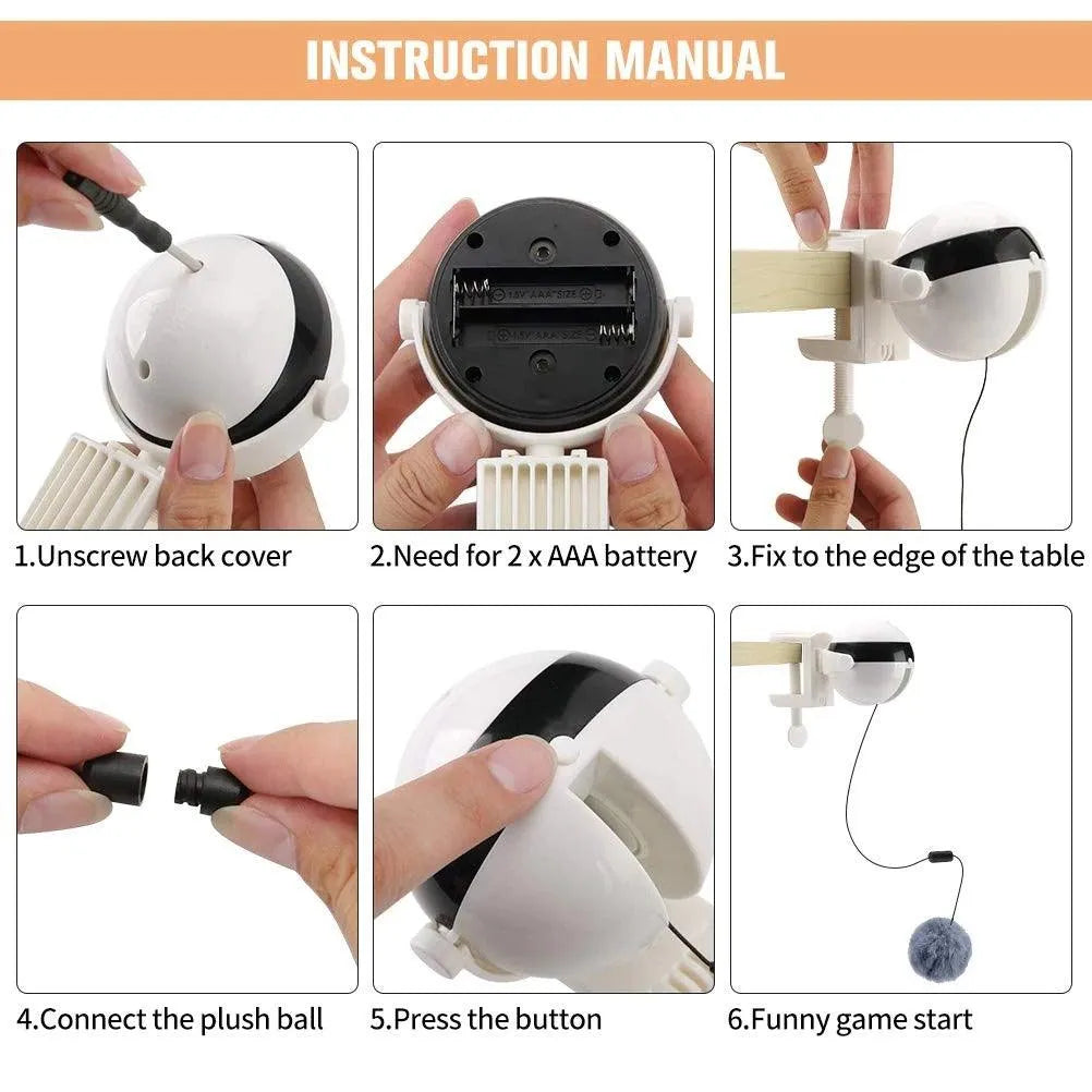 Electric Automatic Lifting Motion Cat Toy Puzzle by Stevvex in white, designed for playful cat exercise and engagement.