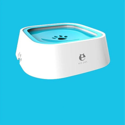 Purrfect Pet Kingdom spill proof pet water bowl with blue inner and white outer design