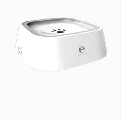 Purrfect Pet Kingdom spill proof pet water bowl in white with paw print design gourmet dish