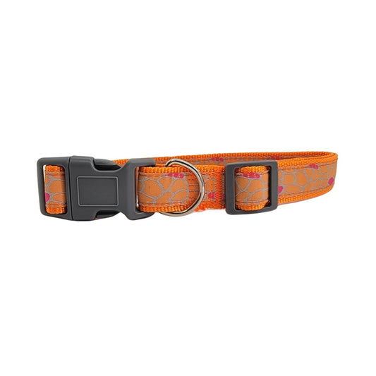 Dog Collar Nylon Collar with Embroidered Giraffe for Comfort - detail product image for dog collar