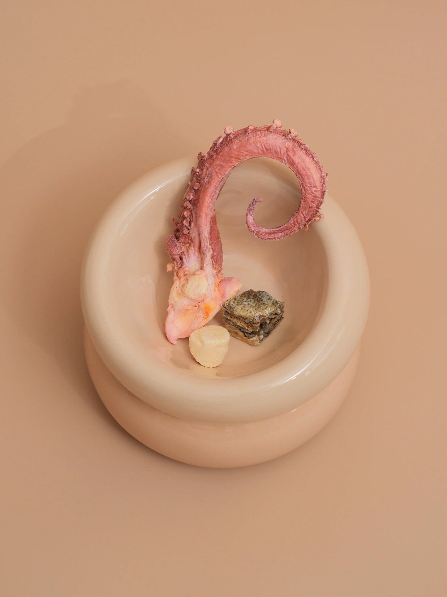 Ergonomic slanted ceramic pet bowl by Purrfect Pet Kingdom, ideal for neck protection, available in default variant for $5...