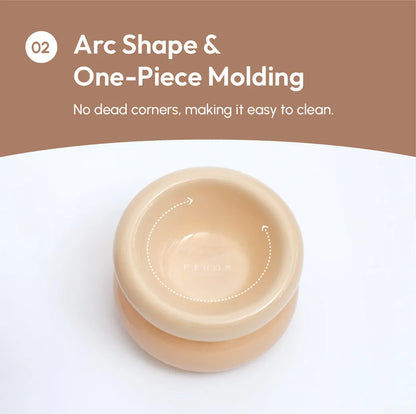 Ergonomic slanted ceramic pet bowl by Purrfect Pet Kingdom, perfect for neck protection, in a stylish design, priced at $5...