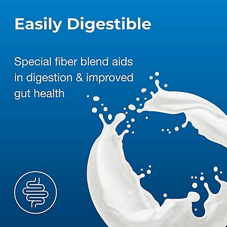 Easily digestible puppy milk replacer with special fiber blend for improved gut health