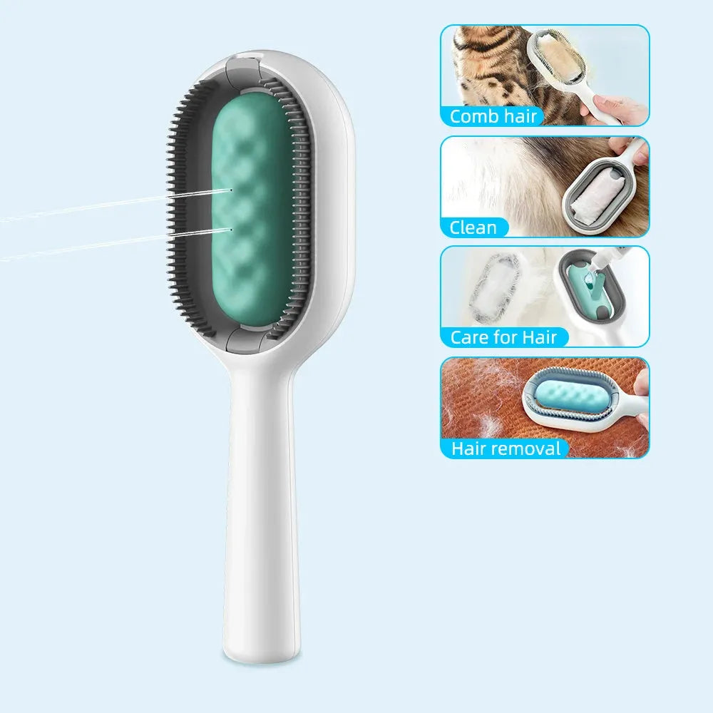 Estely - 4-in-1 Pet Grooming Brush with Water Tank for Easy Cleaning - 0