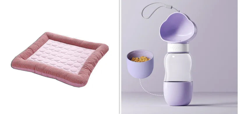 Estely - Breathable Ice Silk Cooling Pet Mat for Dogs and Cats Blue - 0