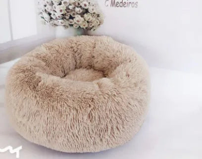 Estely - Cozy Round Plush Pet Bed for Small Dogs and Cats Soft Mat - Pet Beds