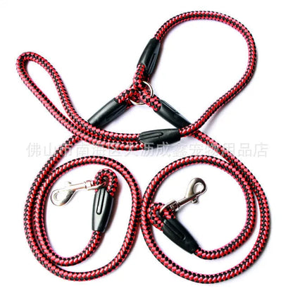 Estely - Durable Double-Ended Dog Leash for Walking Two Pets at Once - Dog Leashes