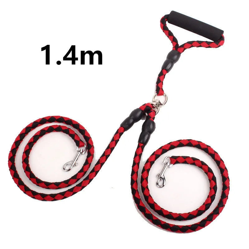 Estely - Durable Double-Ended Dog Leash for Walking Two Pets at Once - Dog Leashes