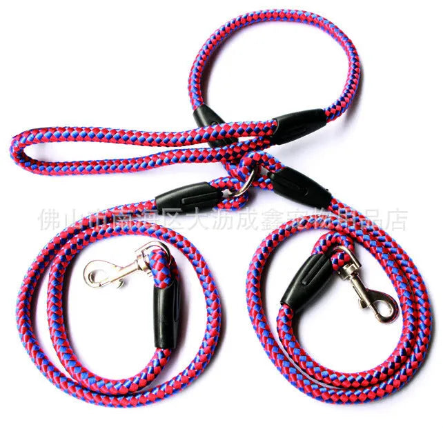Estely - Durable Double-Ended Dog Leash for Walking Two Pets at Once - Dog Leashes