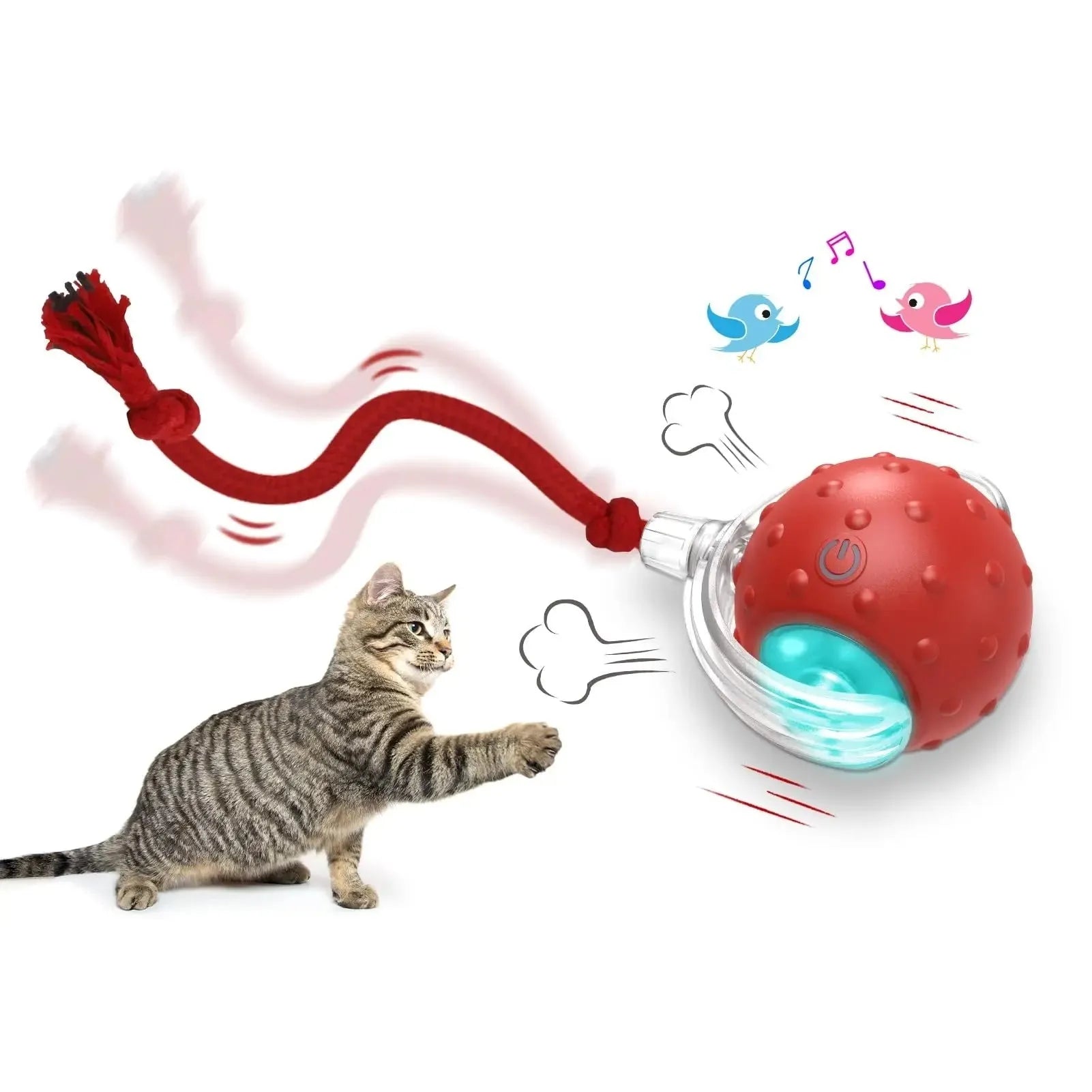 Estely - Interactive Pet Rolling Ball Toy for Active Indoor Cats Fun - 0