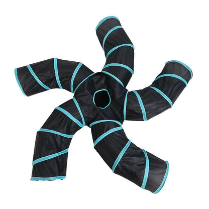 Estely - Zhiyi Tree Pattern Collapsible Cat Tunnel Interactive Toy - Cat Toys