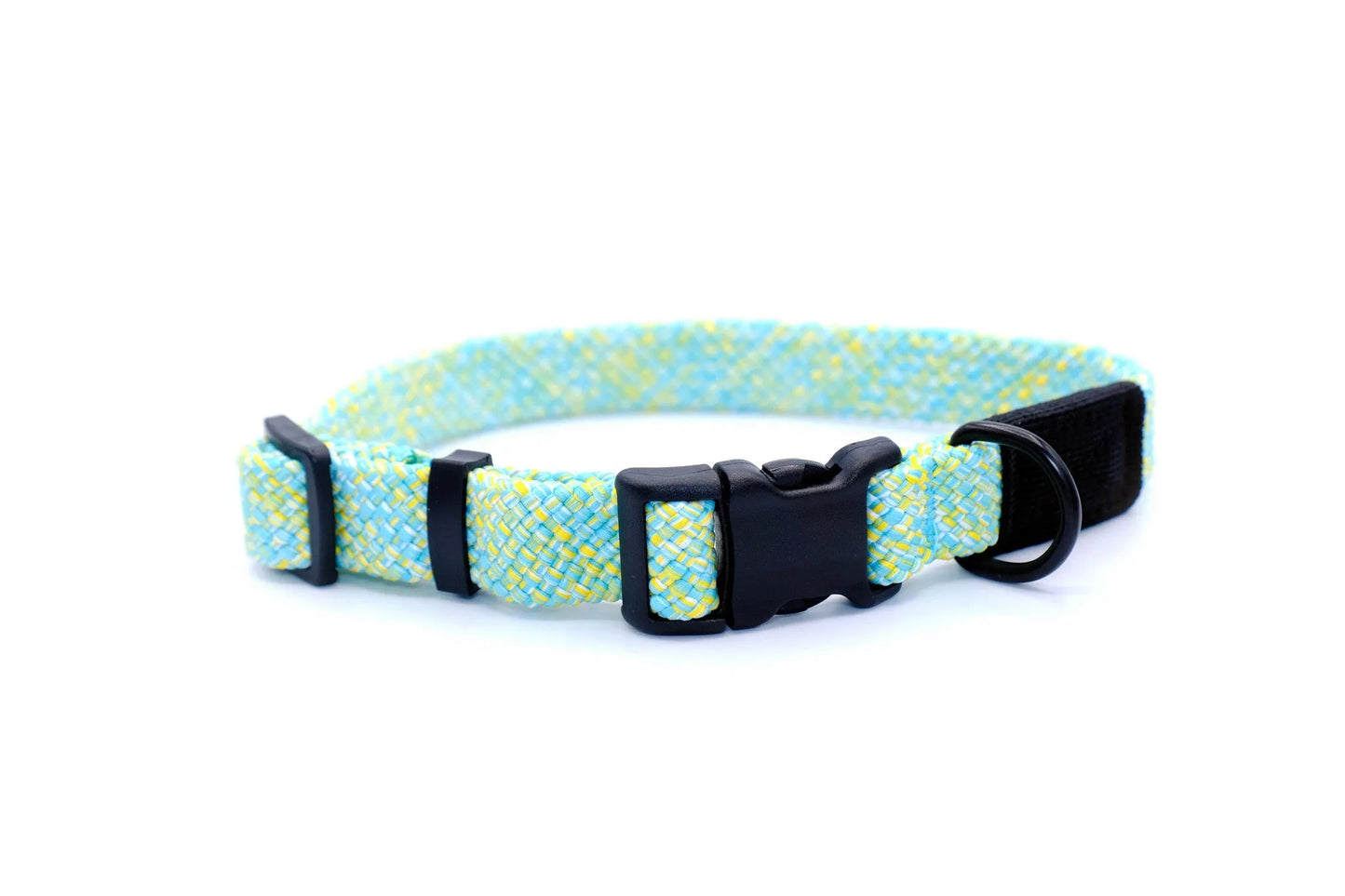 Adventure Style Flat Weave Mountain Wave Climbing Rope Dog Collar by Euro-Dog, available in sizes S, M, L, perfect for out...
