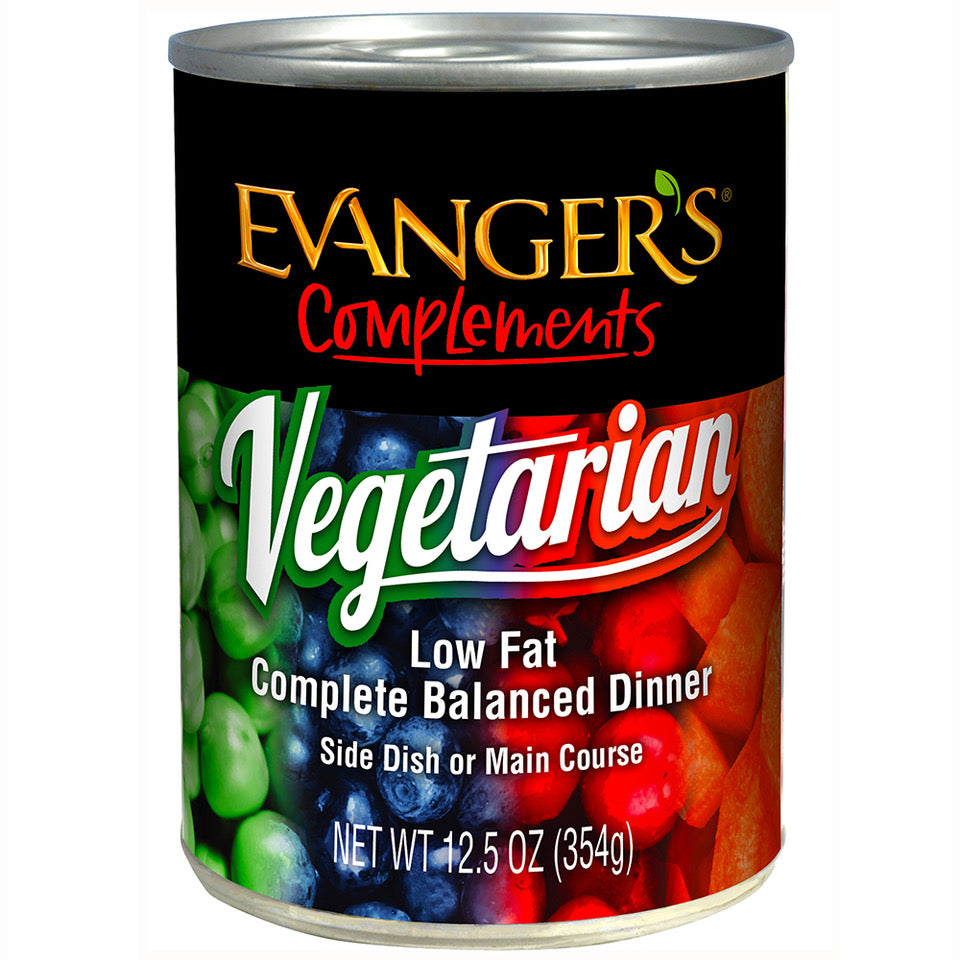 Evanger's Vegetarian Wet Pet Food Can with Low Fat Complete Balanced Dinner for Dogs