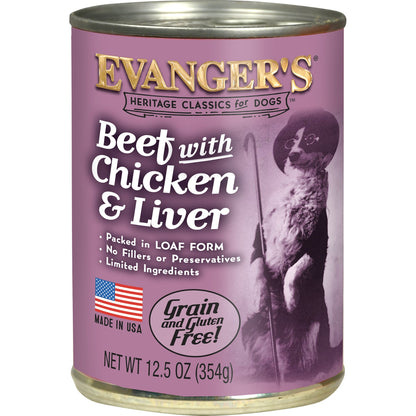Evanger's Classic All Life Stages Beef, Chicken, & Liver Wet