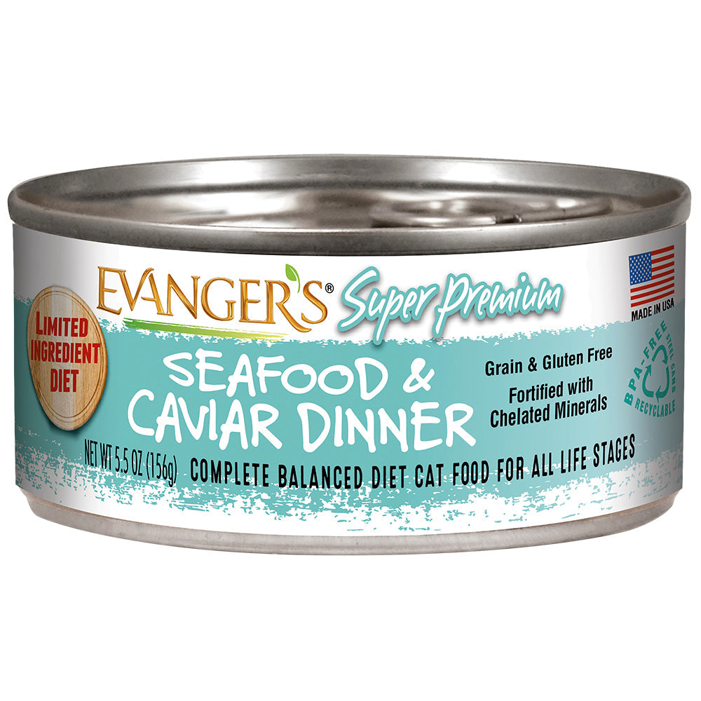 Evanger's All Life Stages Super Premium Seafood & Caviar Dinner Wet Cat Food (5.5oz)