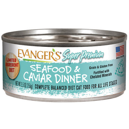 Wet Cat Food - Evanger's Seafood Caviar Premium 5.5oz 🐟