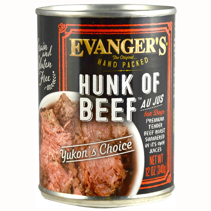 Evanger's All Life Stages Hunk of Beef Wet Dog Can (12oz)