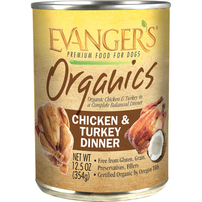 Evanger's Orgaincs All Life Stages Chicken & Turkey Dinner