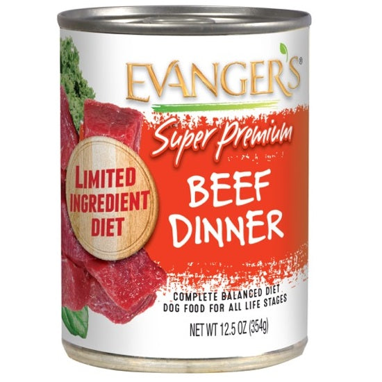 Evanger's Super Premium Beef All Life Stages, Limited Ingredient Wet Dog Food (12.5oz)