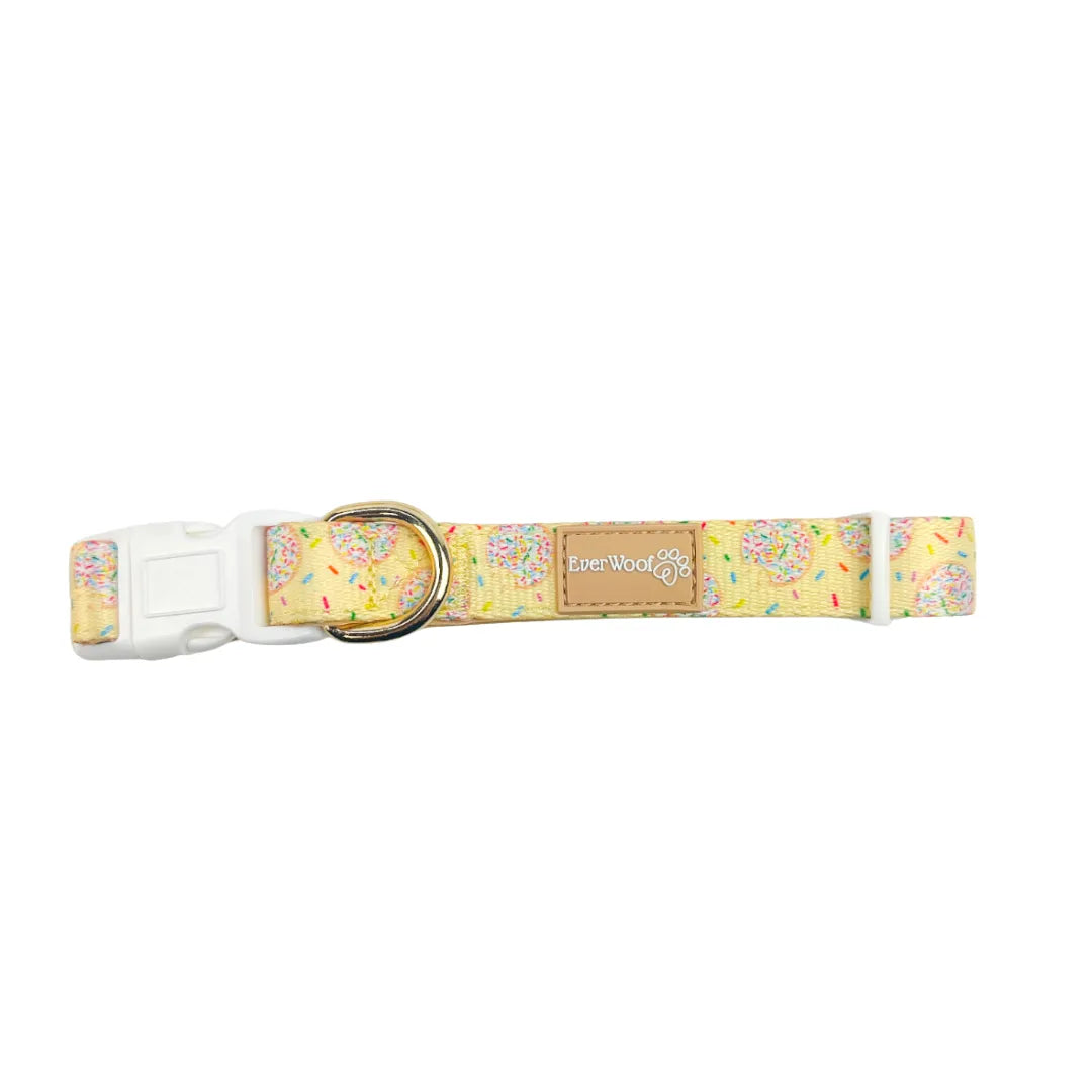 Ever So Sweet Padded Dog Collar by Purrfect Pet Kingdom in soft pink, available in small, medium, and large sizes for ulti...