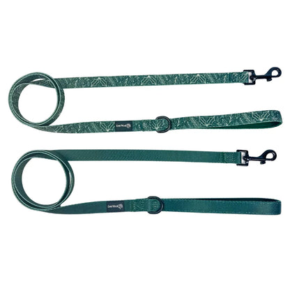 Evergreen Dream 5ft dog leash by Purrfect Pet Kingdom, featuring a neoprene comfort grip, available in solid and patterned...