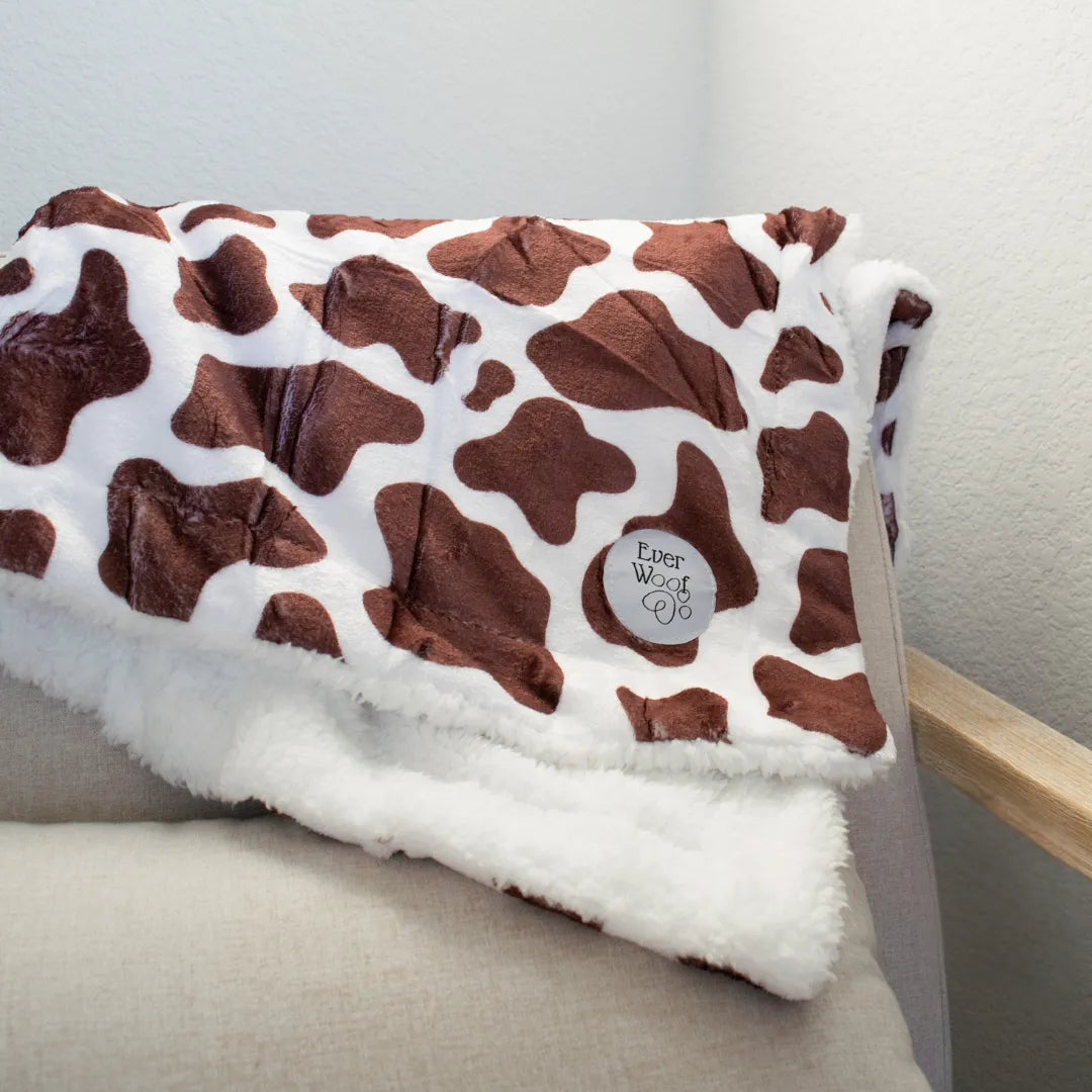 EverWoof - Chocolate Cow Dog Blanket - Blankets
