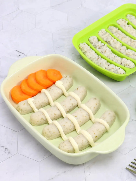 1pc-Silicone Self-made Sausage Mold Household Steamed Sausage Hot Dog Mold Baby Food Supplement Maker