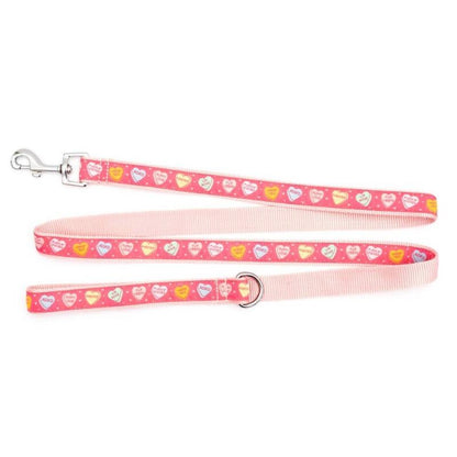 Puppy Love Hearts Pink Dog Leash - 2 Sizes