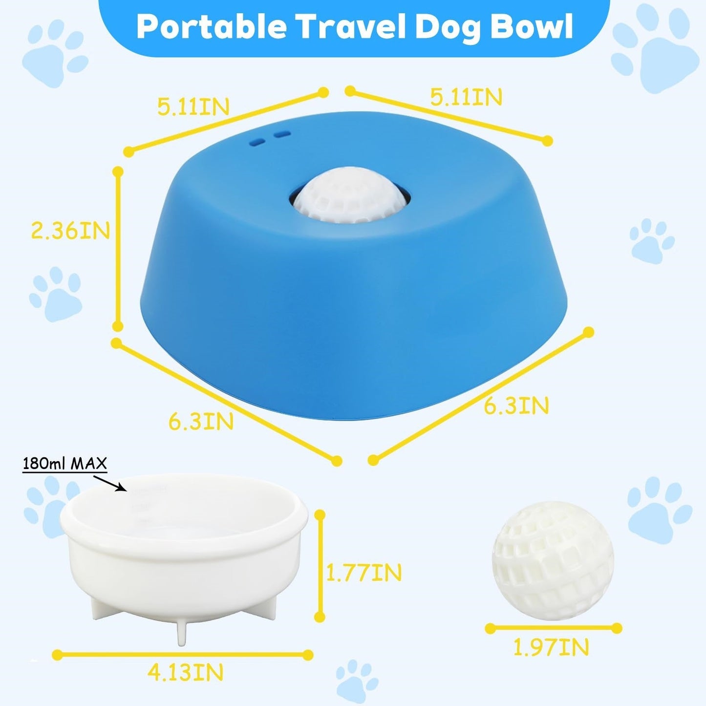 Pet Slow Feeder Non-Slip Spherical Dog Licking Bowl