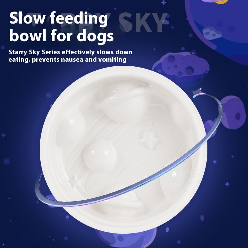 Planet Shape Slow Feeding Bowl Non-slip Anti-tumble Dog
