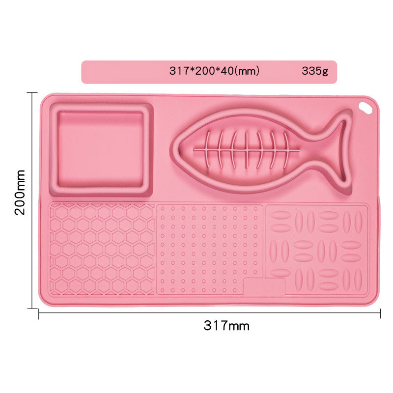 Multifunction Pet Slow Feeder Bowls Dog Licking Mat With