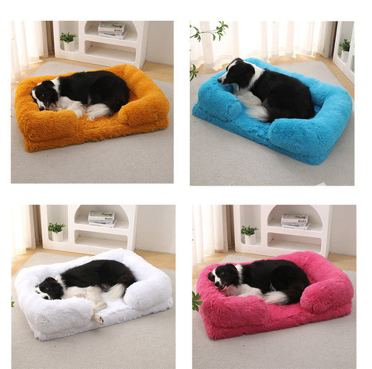 Ultra Soft Plush Round Pet Bed for Cozy Winter Sleeping