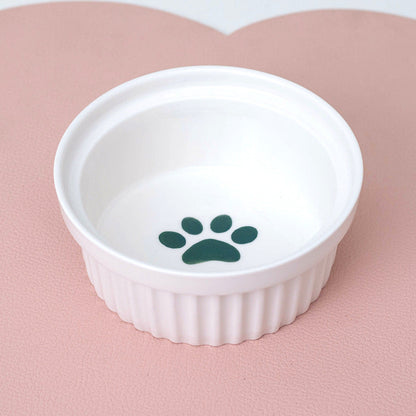 Cat Bowl Ceramic Double Bowl Water Bowl Tall Diagonal Pet