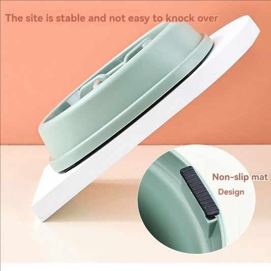 Pet Supplies Dogs and Cats Slow Food Bowl Puzzle Non-Choking Non-Slip Slow Feeder Thickened Plastic Plate Bowl Pet Feeding Bowl