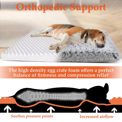 Dog Bed Gray Large Furry Friend Comfortable 🛏️