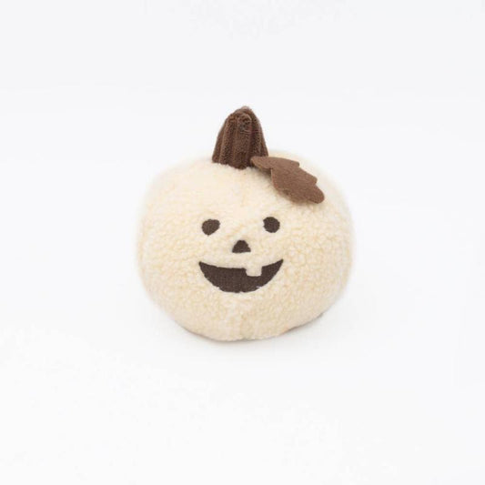 Fall Halloween Jumbo Light Pumpkin Fleece Plush Squeak Dog Toy