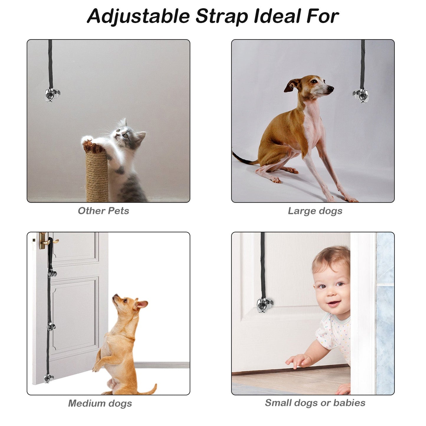 Dog Doorbells Adjustable Pet Doorbells