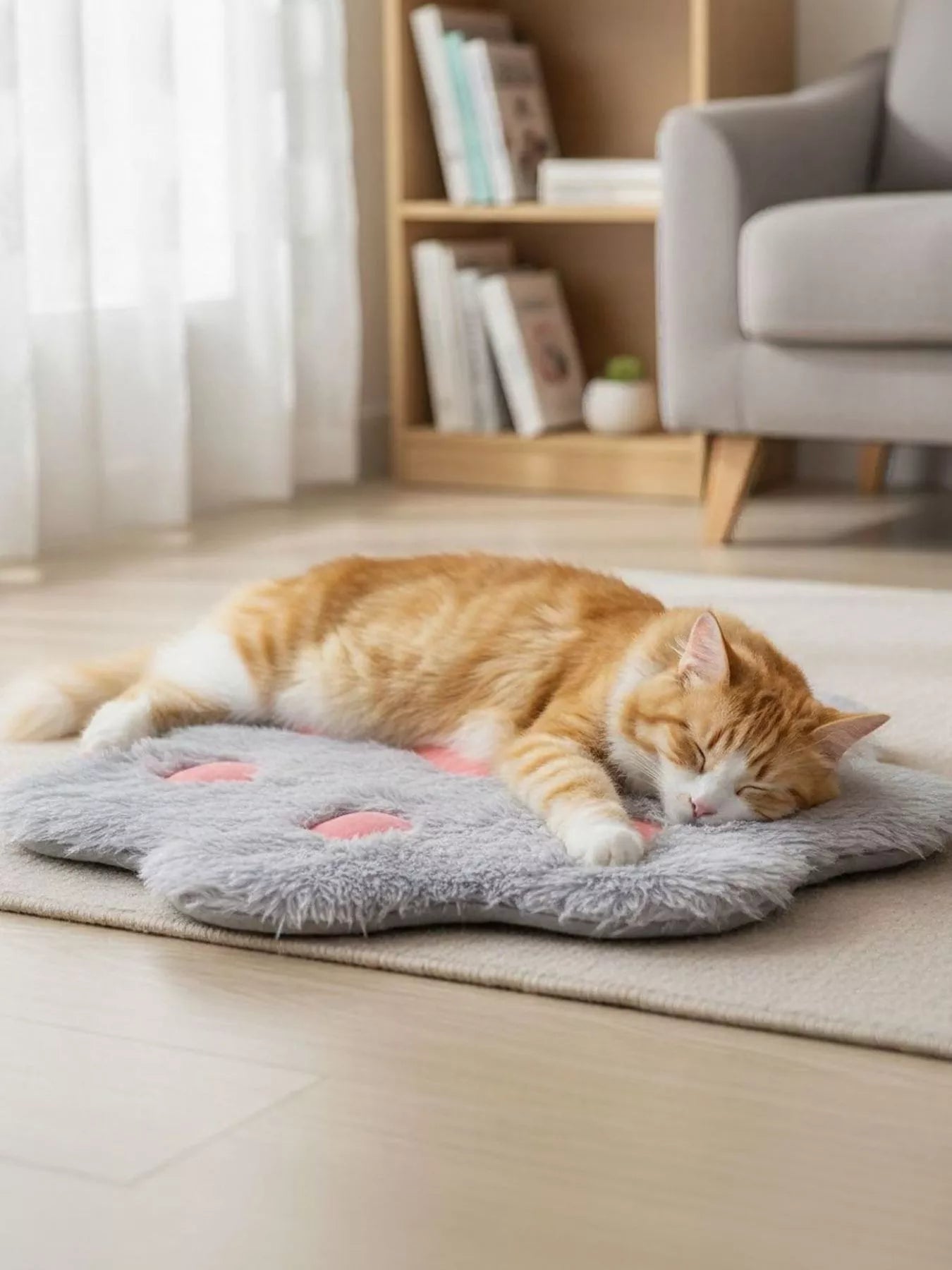 Pet Mat - Cute Paw Shape Plush Warm Sleeping Cushion for Pets
