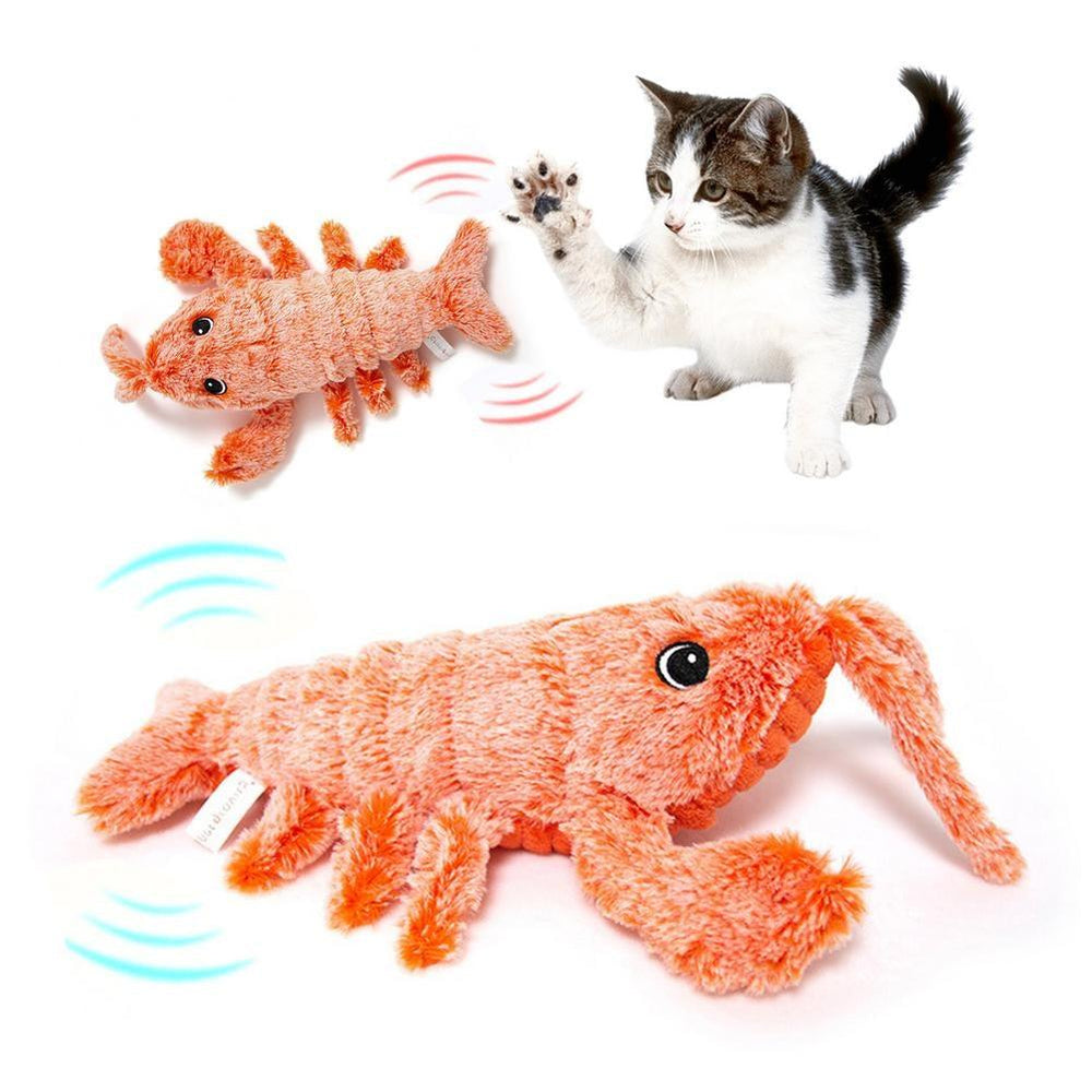 Interactive Lobster Plush Cat Toy