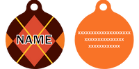Argyle Fall HD Dog ID Tag