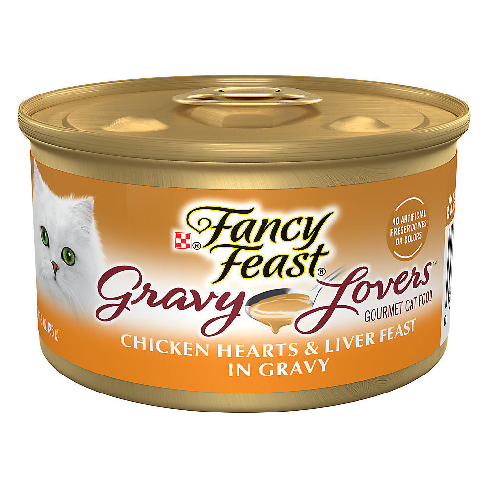 Fancy Feast Gravy Lovers Chicken Heart & Liver in Gravy Wet Cat Food (3oz) - Fancy Feast Wet Cat Food - The Family Pet