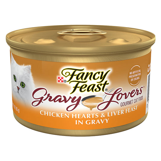 Fancy Feast Gravy Lovers Chicken Heart & Liver in Gravy Wet Cat Food (3oz) - Fancy Feast Wet Cat Food - The Family Pet