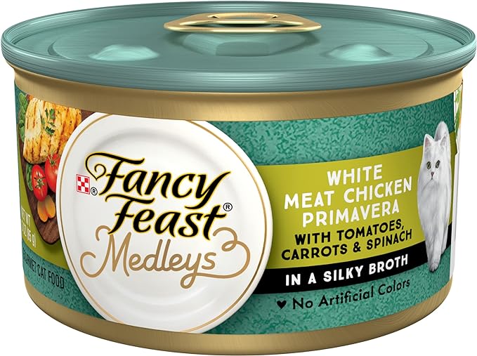 Fancy Feast Medleys White Meat Chicken Primavera in Broth Wet Cat Food (3oz)